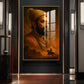 Chhatrapati Shivaji Maharaj Glass Finish Vertical Wall Art