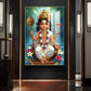 Hindu Lord Kartikeya Ji Glass Finish Vertical Wall Art