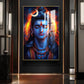 Prabhu Mahadev Ji Glass Finish Vertical Wall Art