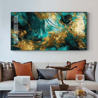 Luxe Fusion Glass Finish Horizontal Wall Art