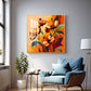Warmth in Bloom Glass Finish Square Wall Art