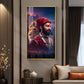 Real Warrior Chhatrapati Sambhaji Maharaj Glass Finish Vertical Wall Art