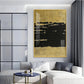 Midnight Elegance Glass Finish Vertical Wall Art