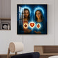 Jesus Spiritual Glass Finish Square Wall Art