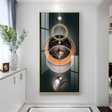 Urban Aesthetic Glass Finish Vertical Wall Art