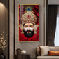 Shyam Baba Glass Finish Vertical Wall Art