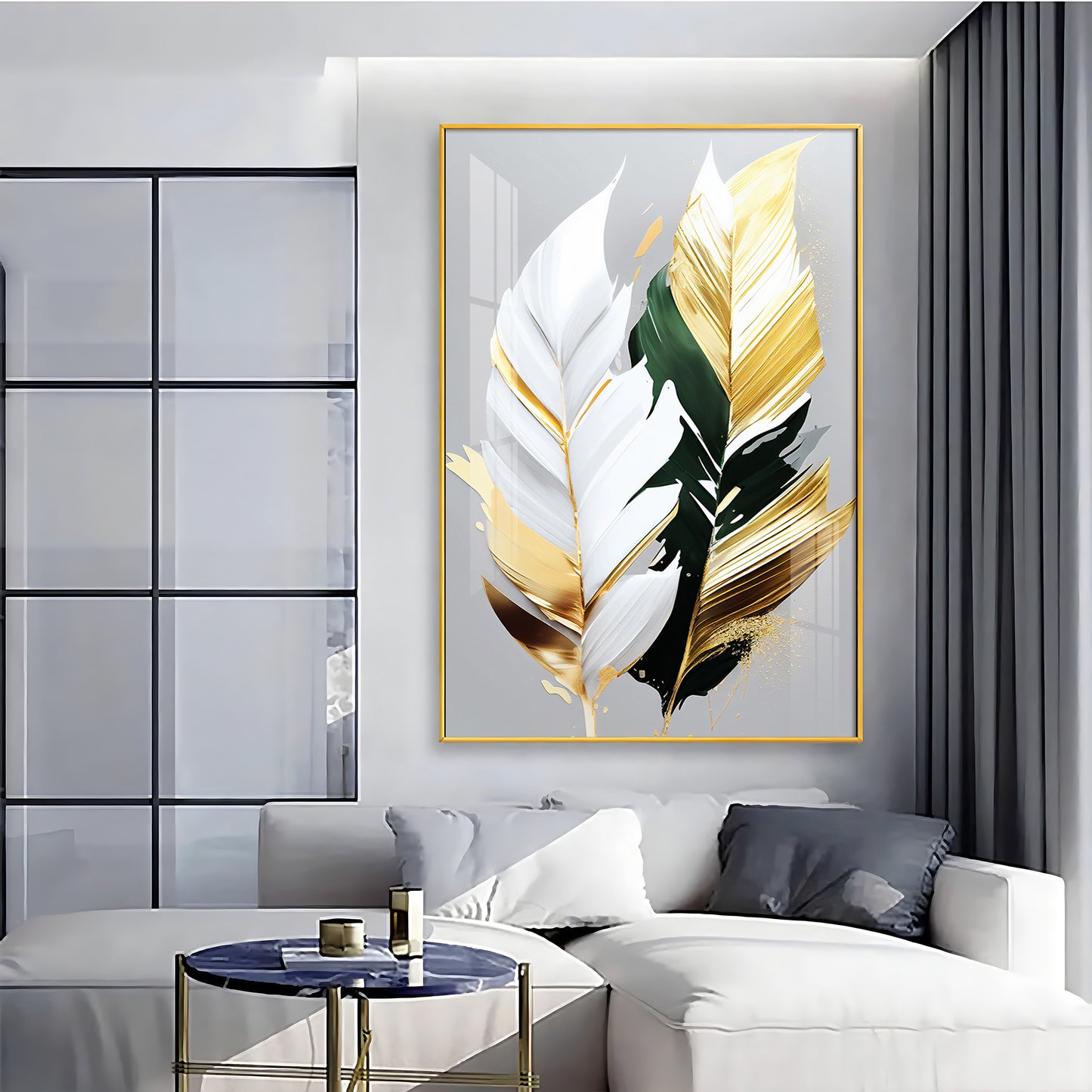 Whispers of Nature Glass Finish Vertical Wall Art