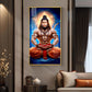 Bhakt Hanuman JI Glass Finish Vertical Wall Art