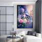 Nature's Duet Glass Finish Vertical Wall Art