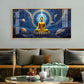 Celestrial Buddha Glass Finish Horizontal Wall Art