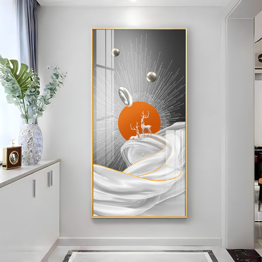 Ethereal Pathways Glass Finish Vertical Wall Art