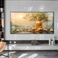 Buddha In Vibrance Light Glass Finish Horizontal Wall Art