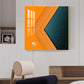 Abstract Expression Glass Finish Square Wall Art