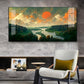 Nature Peaceful Glass Finish Horizontal Wall Art