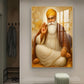 Spiritual Waheguru ji Glass Finish Vertical Wall Art