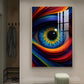 Colorful Eye Glass Finish Vertical Wall Art