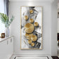 Opulent Whispers Glass Finish Vertical Wall Art