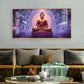 Abstract Harmony Of Buddha Glass Finish Horizontal Wall Art