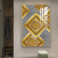 Abstract Dawn Glass Finish Vertical Wall Art