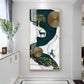 Deer and Tree Glass Finish Vertical Wall Art
