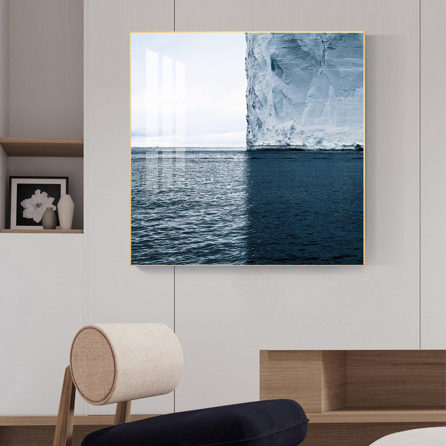 Glacial Dreamscape Glass Finish Square Wall Art