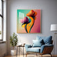 Radiant Petal Artistry Glass Finish Square Wall Art