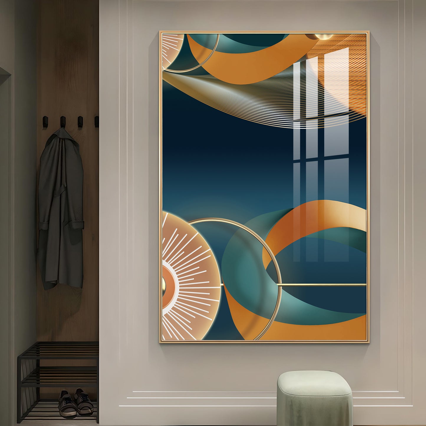 Vivid Impressions Glass Finish Vertical Wall Art