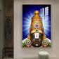 Hindu Lord Tirupati Glass Finish Vertical Wall Art