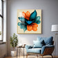 Abstract Ethereal Petals Glass Finish Square Wall Art