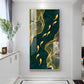 Oceanic Gold Fish Glass Finish Vertical Wall Art