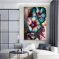 Elysian Blooms Glass Finish Vertical Wall Art