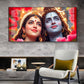 Lord Shiva and Parvati Glass Finish Horizontal Wall Art