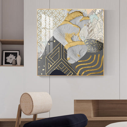 Chromatic Elevation Glass Finish Square Wall Art