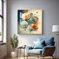 Floral Elegance for Interiors Glass Finish Square Wall Art