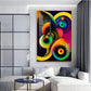 Dynamic Whirl Glass Finish Vertical Wall Art