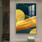 Sunlit Wave Mural Glass Finish Vertical Wall Art