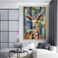 Deer in Mosaic Glass Finish Vertical Wall Art