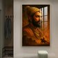 Chhatrapati Shivaji Maharaj Glass Finish Vertical Wall Art