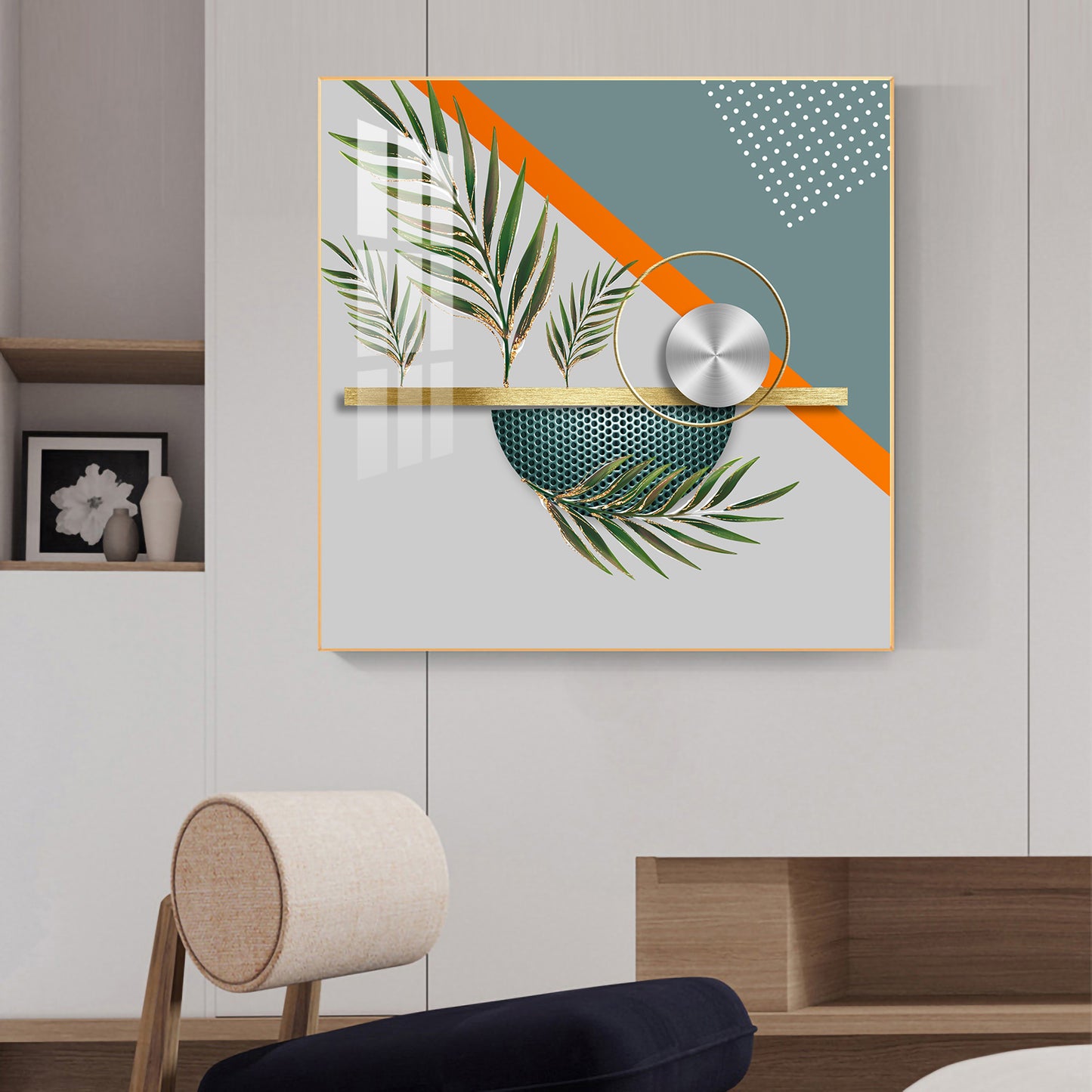 Timeless Tropics Glass Finish Square Wall Art