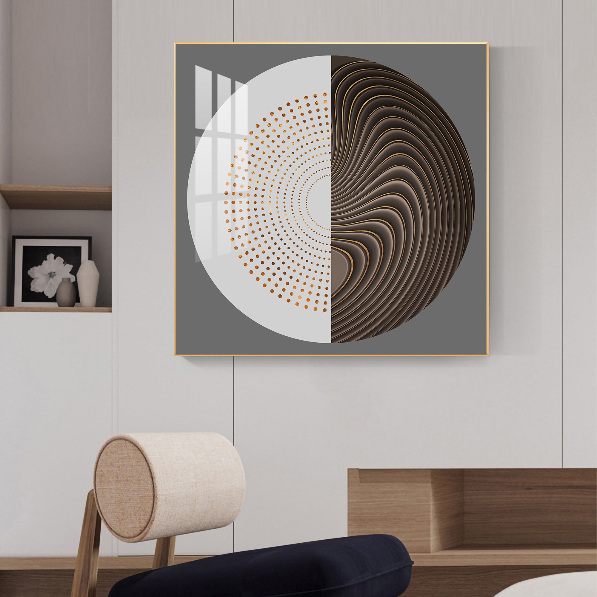 Sphere of Innovation Glass Finish Square Wall Art