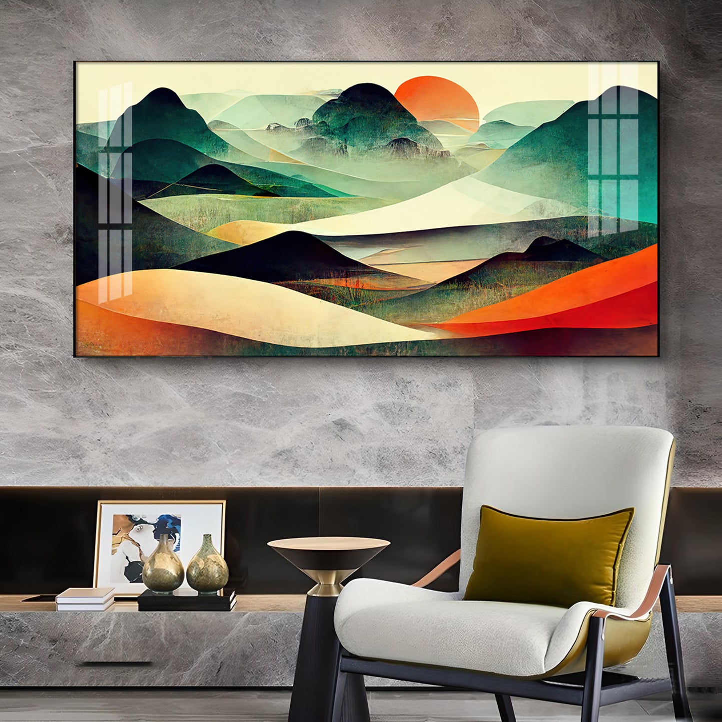 Dunes And Sunlit Glass Finish Horizontal Wall Art