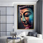 Buddha's Whisper Glass Finish Vertical Wall Art