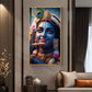 Krishna Flute Glass Finish Vertical Wall Art