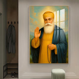 A Tribute to the Guru Glass Finish Vertical Wall Art