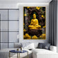 Buddha Bliss Glass Finish Vertical Wall Art