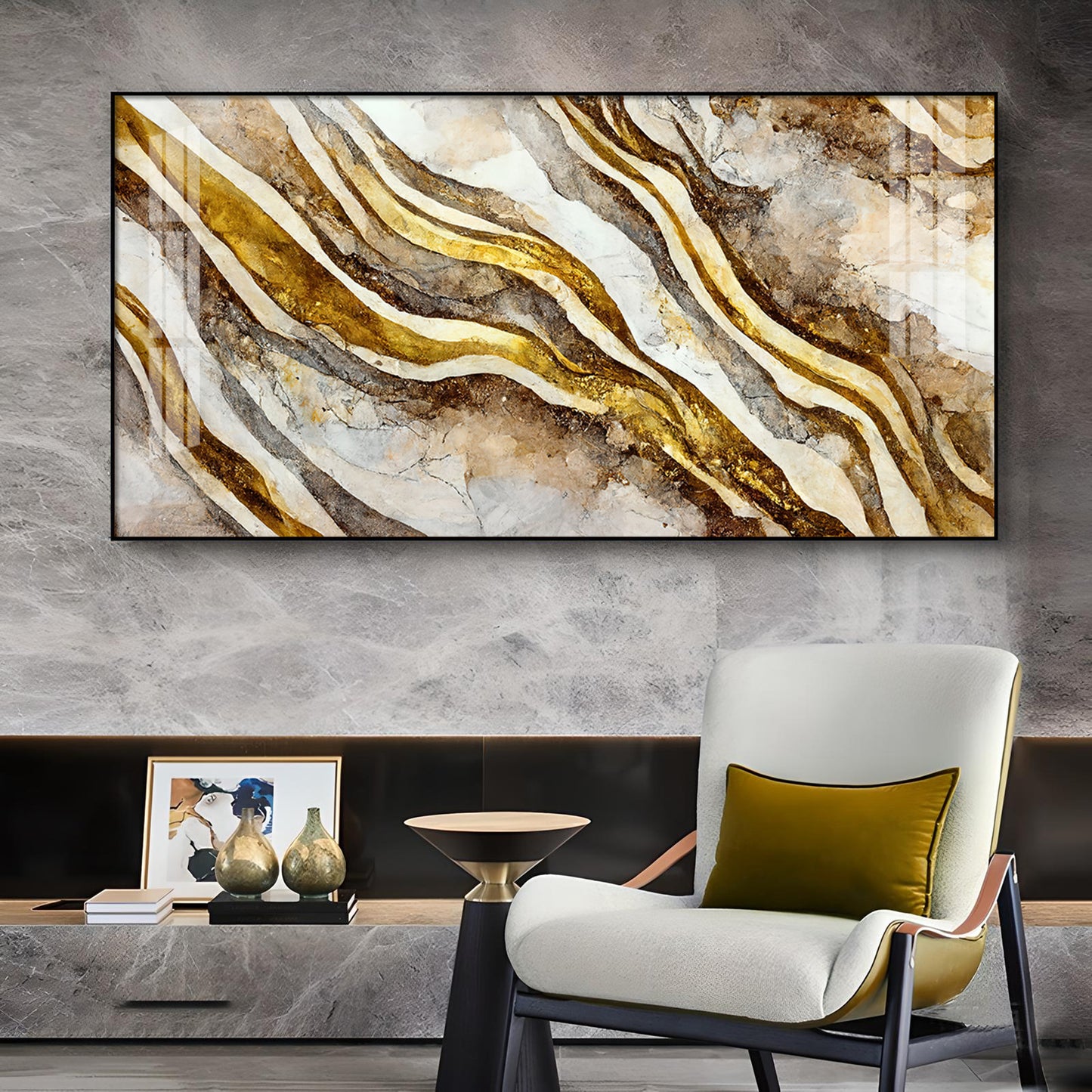 Relanta Glass Finish Horizontal Wall Art