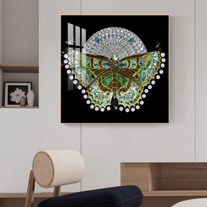 Butterfly Bliss Glass Finish Square Wall Art