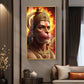 Ram Bhakt Hanuman Ji Glass Finish Vertical Wall Art