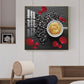 Coffee Charm Glass Finish Square Wall Art