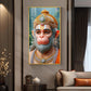 Bhakt Hanuman Glass Finish Vertical Wall Art